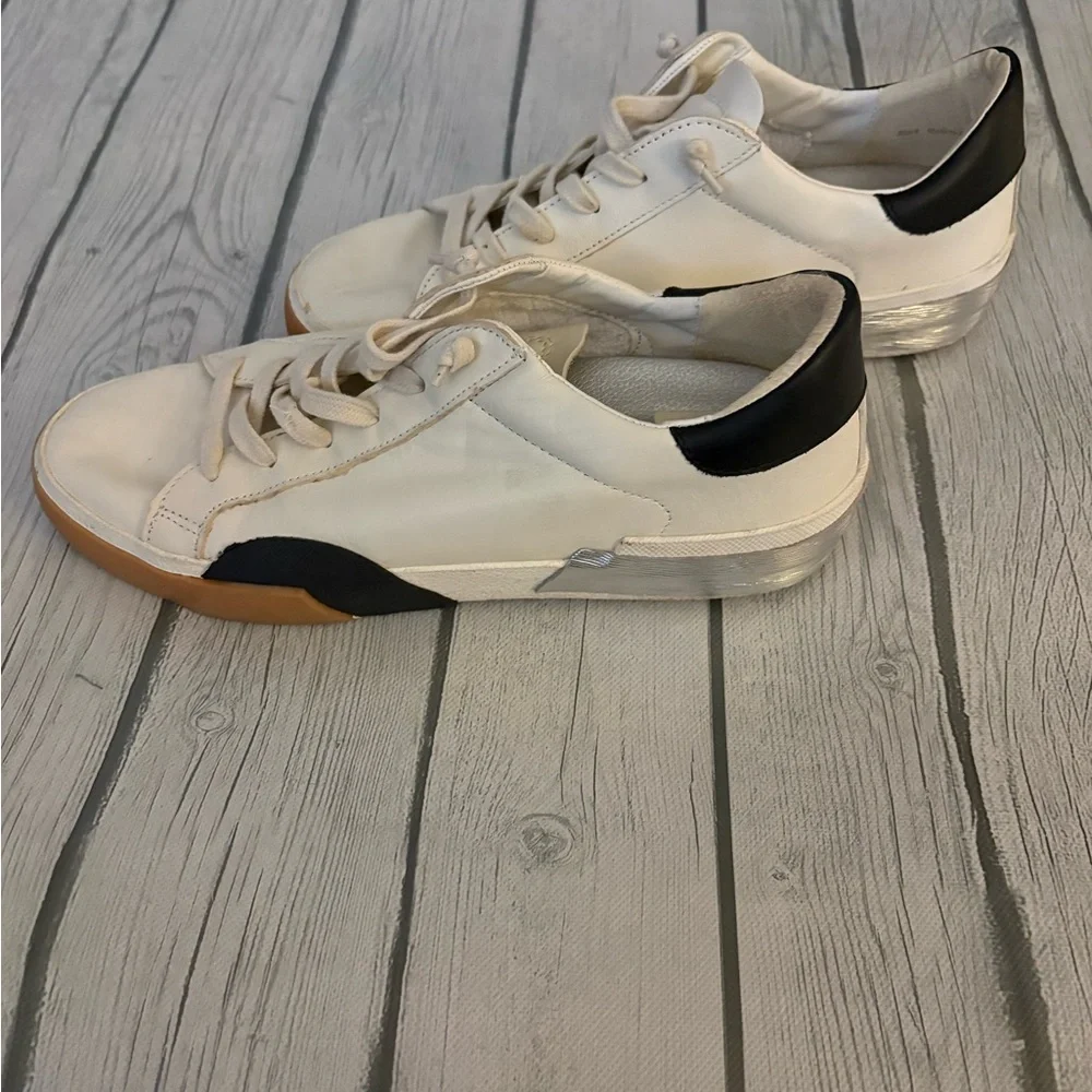 Dolce Vita White, Black, and Silver Sneakers